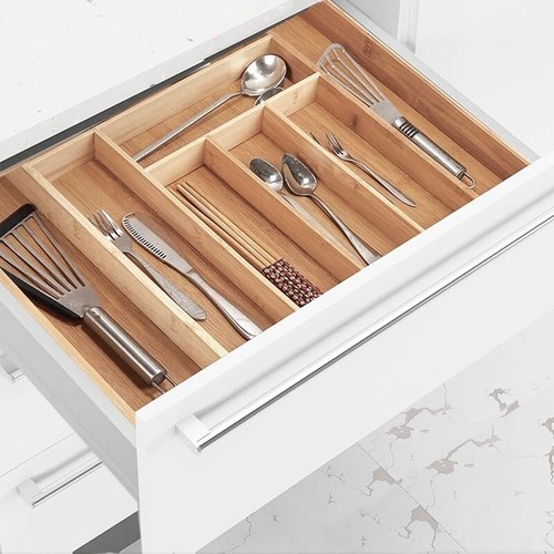 Portaposate Estensibile Cassetto Cucina 35x26 fino a 37 Porta Posate Legno 3375 - Foto 6 di 6