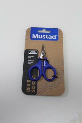 Mustad MT112 3.5 inches PE Braid Scissors Stainless Steel Serrated Cutting Edge