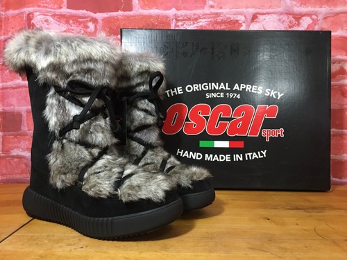 OSCAR SPORT FUR BOOTS BLACK MADE IN 
