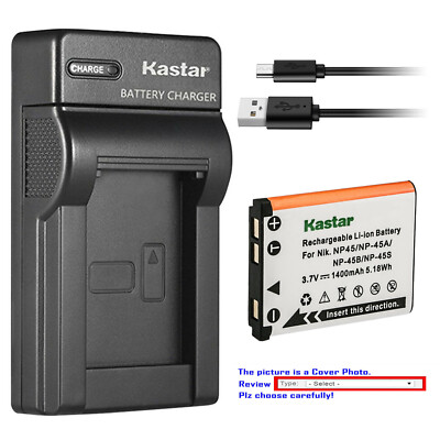 Kastar Battery Slim USB Charger for Fujifilm FinePix Z20fd Z30 Z31 Z33WP Z35 Z37