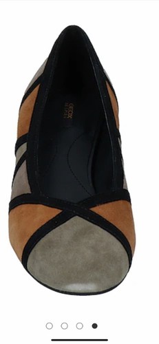 Zapatos para mujer GEOX Ballet planos verde salvia con patrón de ventana geométrico 10M - Imagen 6 de 9