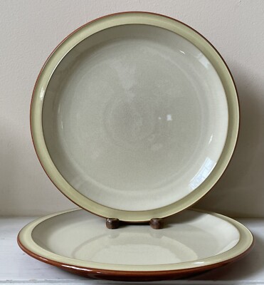 Set of 2 NEW with TAGS Denby  FIRE 10 3/8'' Dinner Plates EXCELLENT