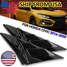 Accessories For Honda Civic Hatchback 2016-21 Rear Window Side Louver Vent,Black