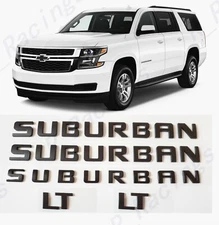 5PCS Matte Black Suburban LT Nameplate EMBLEM Letter 07-20 Chevrolet Suburban