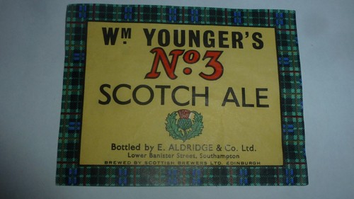 en.ss. SCOTLAND W.M YOUNGER brewery EDINBURG old beer label nr126