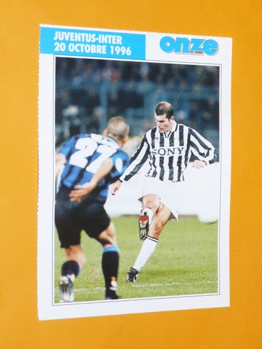 Fiche Foot Onze Mondial 1998 - Zinedine Zidane - Bordeaux Vs Milan 1996 (3-0)