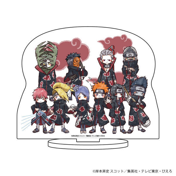 30 Adesivos Naruto Shippuden - Akatsuki 8cm