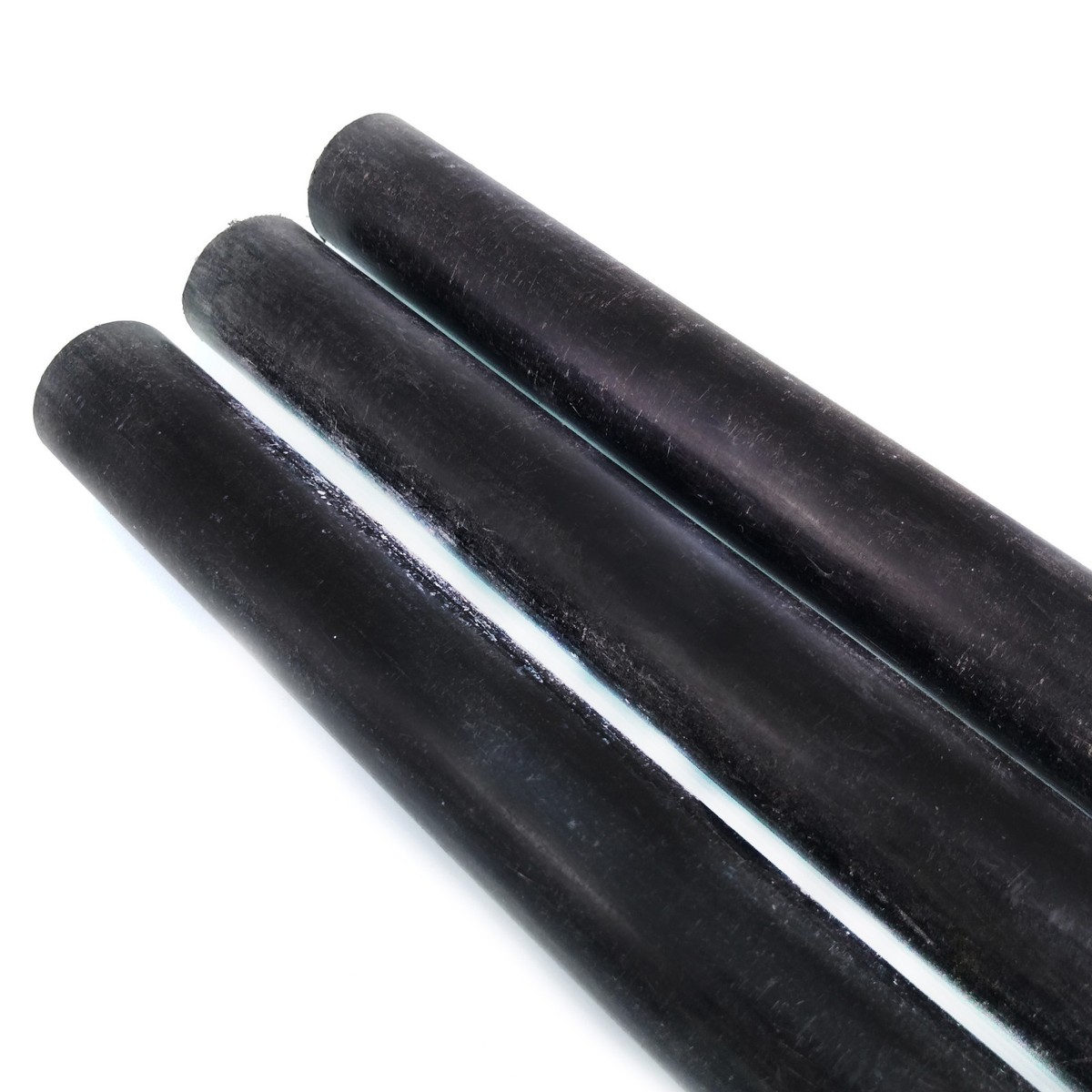 3-Piece 27mm Diameter PA6 Nylon Round Rod - 13" Long, Black, US Stock For DIY & Machining