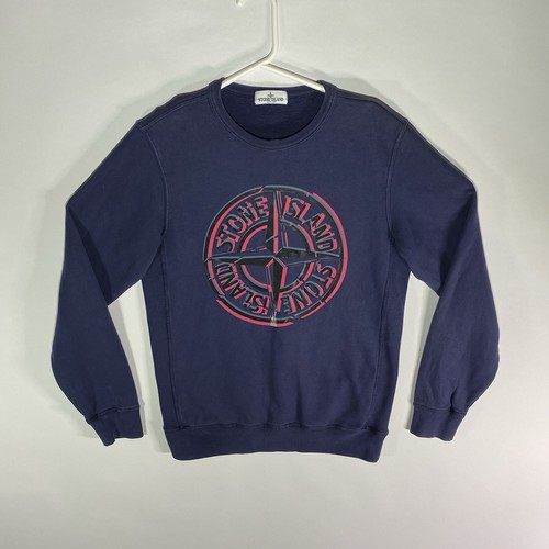Stone Island Junior Sweatshirt Size 14 Age 14 Compass Graphic Print Crew Neck - Picture 14 of 14