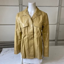 Rails Xander Vegan Leather Shirt Jacket Women's Size Xs Cafe