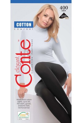 Колготки conte cotton 400den nero 2-s (4811473020381)