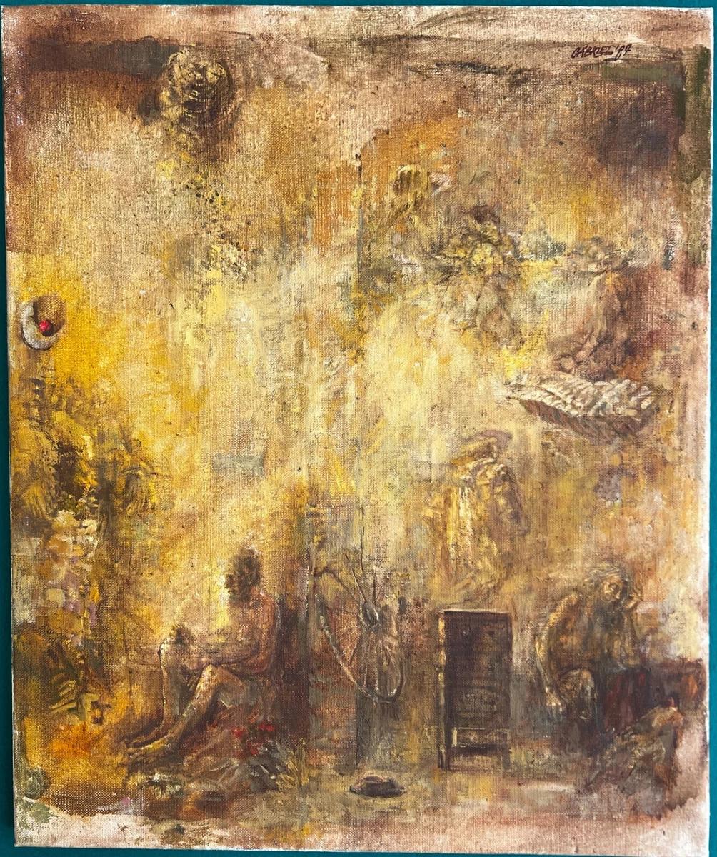 Gabriel Jozsef , Hungría , oil painting , with label of gallery