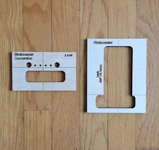 Stratocaster 6 Point to 2 Point 2 pc Conversion Bridge Routing Template