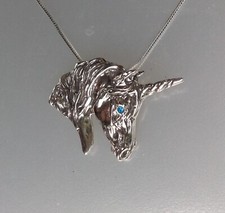 UNICORN necklace sterling silver pendant chain Made in USA HANDMADE by artist