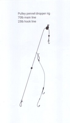 4 X Meeresangeln Pennel Dropper Dorsch Rig's Made in Circle 6/0 