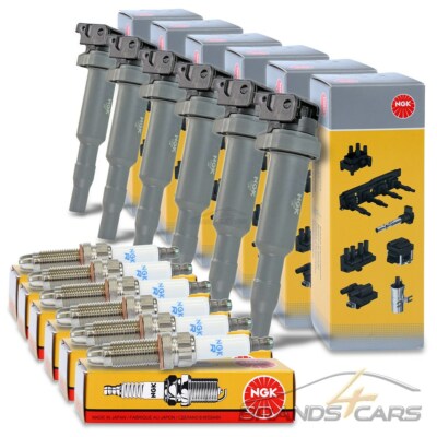 6x NGK ZÜNDSPULEN + ZÜNDKERZEN FÜR BMW 5-ER E60 E61 523 525 530 N52 N53 ...