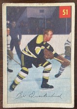 1954-55 PARKHURST #51 BILL QUACKENBUSH VG+ CARD BOSTON BRUINS!!
