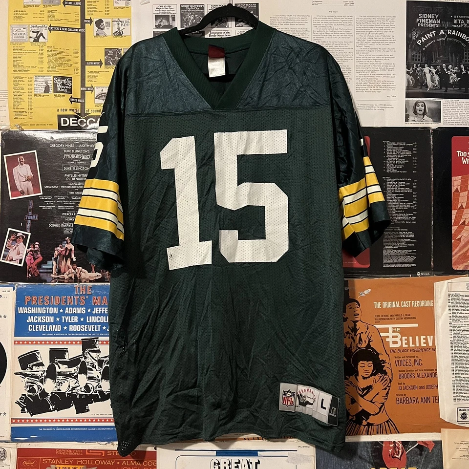 NFL Throwback Bart Starr Green Bay Packers Reebok Stitched Jersey Large - Imagem 2 de 4