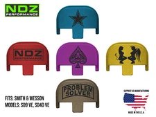 NDZ S&W SD9, SD40, 2.0, SD9 VE SD40 VE Slide Cover Back Plate Aluminum Popular