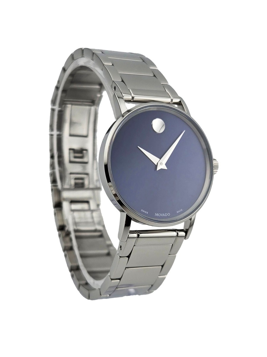 Movado Classic Museum 0607235 Blue Dial Stainless Steel 