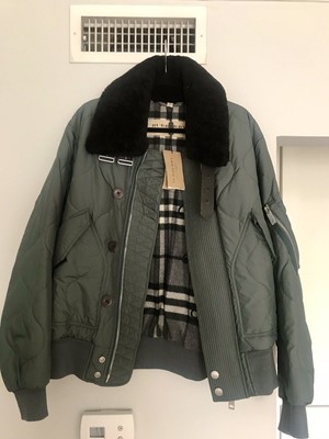 burberry green bomber jacket