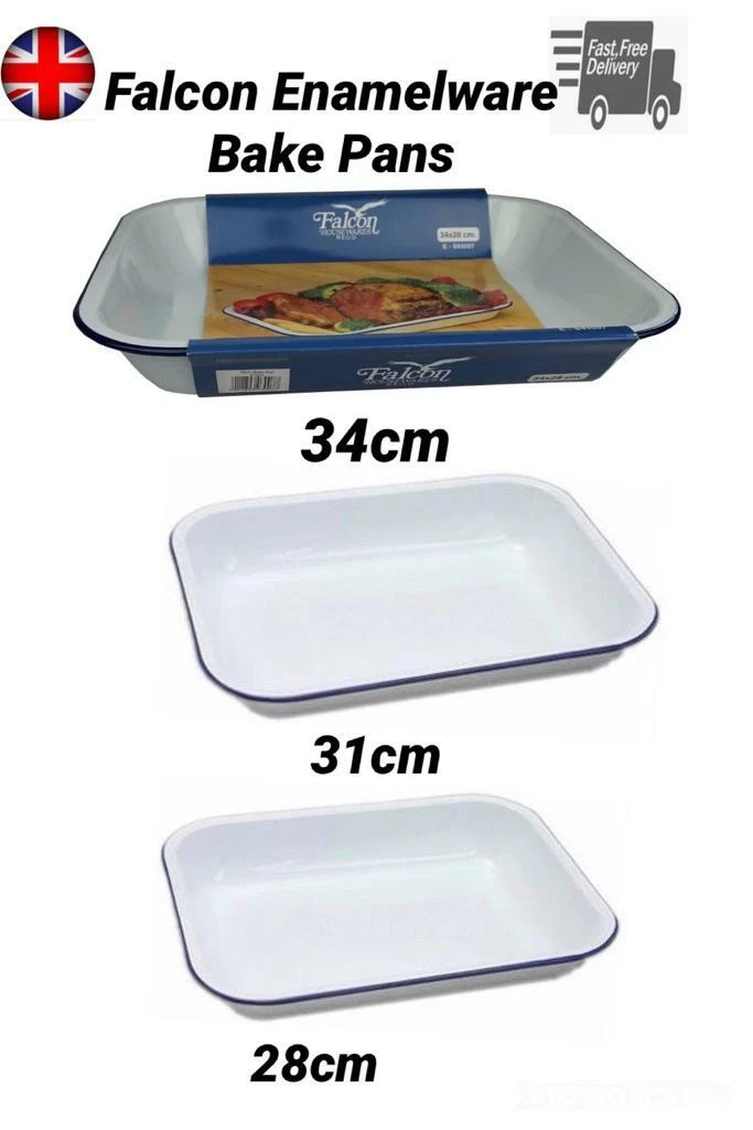 Falcon White Enamelware Square Bake Tray