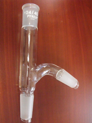 PYREX 8950-24 DISTILLING ADAPTER TUBE 60 Deg ANGLE CONNECTOR 24/40 LAB ...