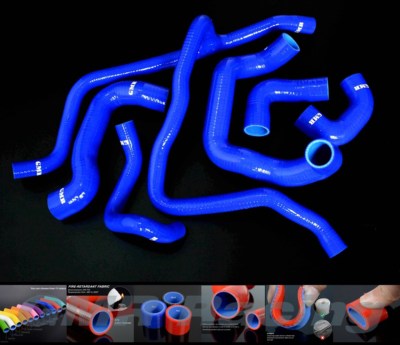Radiator Coolant Silicone Hose For 1988-93 BMW E30 M20 325 325i 6cyl Blue Non AC