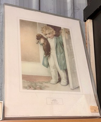 Gutmann Framed Print Bessie Pease Gutmann ''Good Morning'' Child w/ Puppy