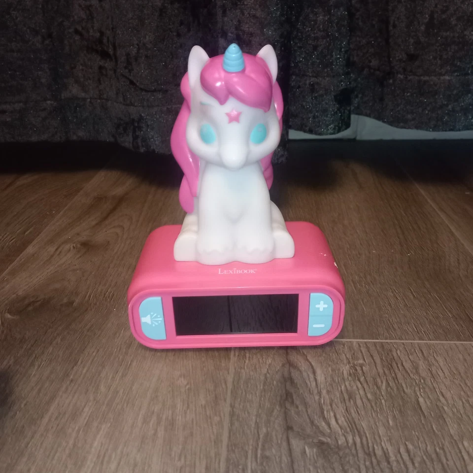 Lexibook Disney Digital Alarm Clock Kids Night Light Snooze Unicorn Kids Gift - Image 1 of 4