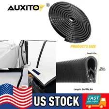 Rubber Seal Protector U Shape Bulb Weather Stripping Edge Waterproof EPDM 16 ft.