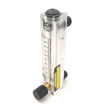 King Instrument 75302113C02 Acrylic Tube Flowmeter With Valve, 0-1GPM, 1/4"NPT