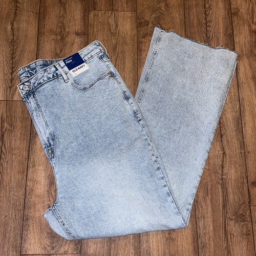 OLD NAVY Womens Size 24 Higher High-Rise Flare Classic Acid Wash Blue Jeans NWT - Picture 1 of 7