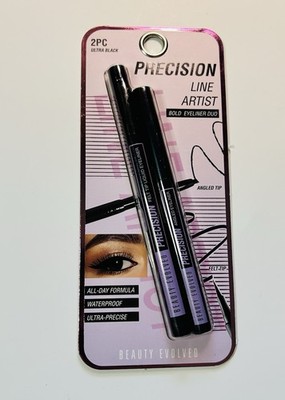 Precision Line Artist Ultra Black Bold Eyeliner duo Liquid & Pencil Long Wearing