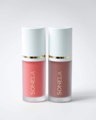 Sonela Dewy Liquid Blush Duo, Natural Glow Cheek Tint, Lightweight Beauty Bundle