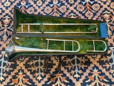 standard vega trombone vintage antique Boston rare silver plate ship tomorrow