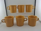 Lot of 6 Homer Laughlin Fiestaware Sunflower Yellow Coffee Cup Mug Ring Handle