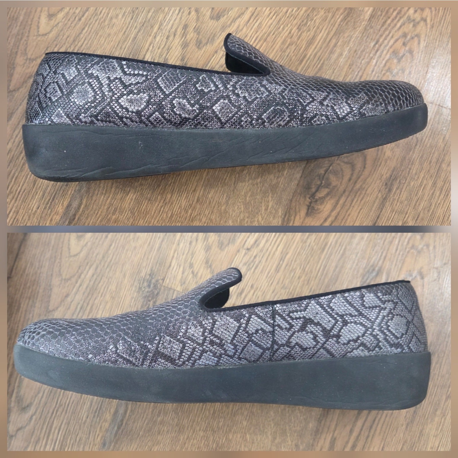 FitFlop Audrey Python Print Smoking Slippers Loaf… - image 8