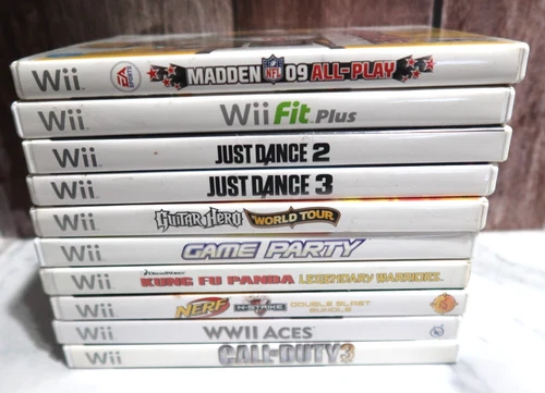 Nintendo Wii Video Game Bundle Lot of 10 Games ALL CIB Tested Works