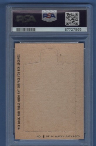 1967 TOPPS WACKY PACKAGES DIE CUT # 8 LAVIRUS MOUTHWASH, PSA 7 SHARP! - Picture 2 of 2