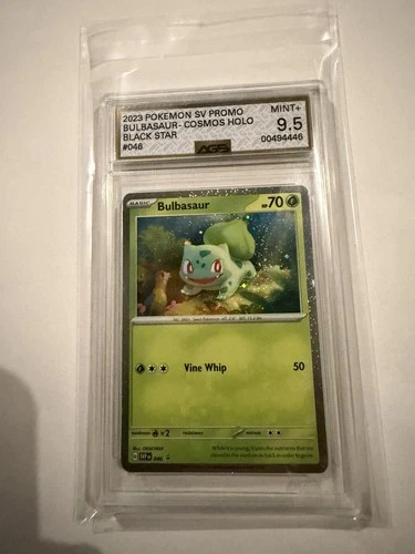 Bulbasaur #46 2023 English SV Promo Black Star Cosmos Holo AGS Gem Mint 10