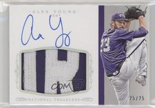 2015 Panini National Treasures College Century Silver 25/25 Alex Young Auto 9pp