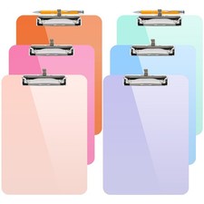 Plastic Clipboard with Pen Holder, 10 Thicker Clip Boards 8.5x11  