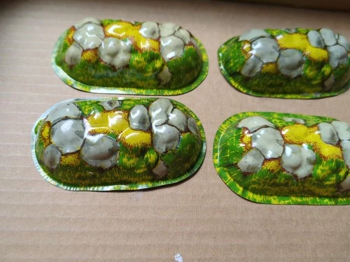 4 Original Tin Litho Fort Superior Pony Express T Cohn Marx Rock Formation Piles