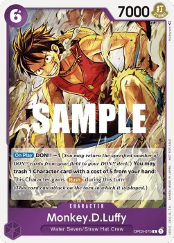 One Piece Monkey.D.Luffy (OP03-070) UP Rare Englisch NM