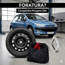 Platzsparend Notrad Peugeot 206 125/80 R15 1999–2009 Mit Cric Und Fall 🛞