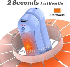 2 Pack 6000mAh Electric Rechargeable Hand Warmers USB Portable  3 Heat Settings