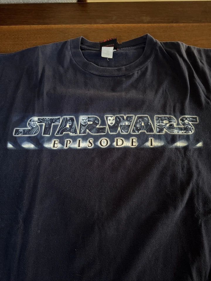 Винтажная футболка 90-х Star Wars Episode 1 Sci-fi Movie Blue Promo Darth Vader размер XL - Изображение 2 из 4
