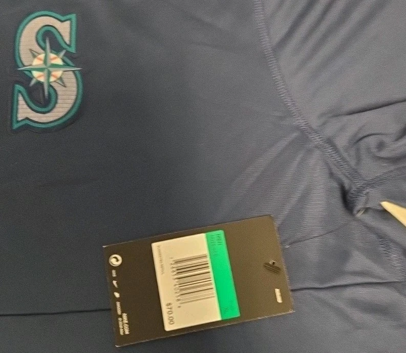 Seattle Mariners Nike Navy Game Time Performance Quater Zip Men's Size XL - Image 4 of 4