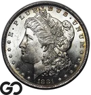 1881-O Morgan Silver Dollar Coin, Nice Gem BU++